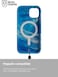 BodyGuardz Carve Marble designed for iPhone 15 case cover compatible with MagSafe with Lanyard - Blue/White