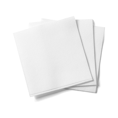 Cocktail Paper Napkins White 2 Ply 23x23 Size - Beverage Bar Napkins Linen Like Square Napkins Eco Friendly &amp; Compostable Everyday Use, Party or Wedding 50 Pieces.