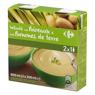 Carrefour Vegetable Soup Leek And Potato 300ML X2