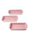 Dessini 3-Pieces Granite Square Pan Set Pink Square Pan 1 (33X22), Square Pan 2 (35X25), Square Pan 3 (38X28)Cm