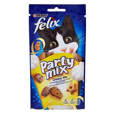 Purina Felix Party Mix Cheezy Cat Food Snacks 60g