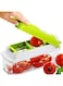 Nicer Dicer 11-Piece Fruit And Vegetable Chopper And Slicer Set, 1500ml - Green/White