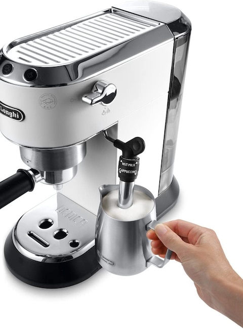 De&#39;Longhi Dedica Style Pump Espresso Coffee Machine, White, EC685.W