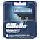 Gillette Mach 3 Turbo Razor Cartridge Blue 4 count