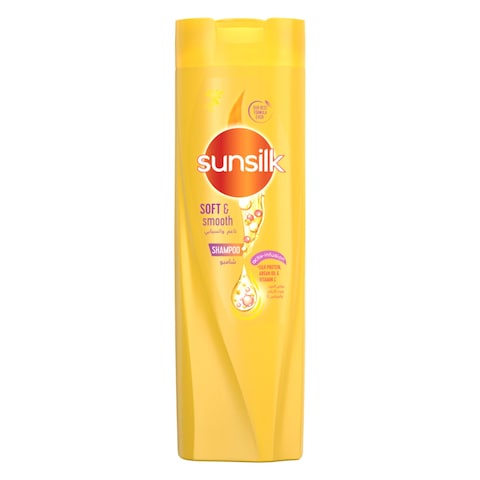 SUNSILK Shampoo, For Soft &amp; Smooth Hair, Soft &amp; Smooth, With Silk Protein, Argan Oil &amp; Vitamin C, 400ml