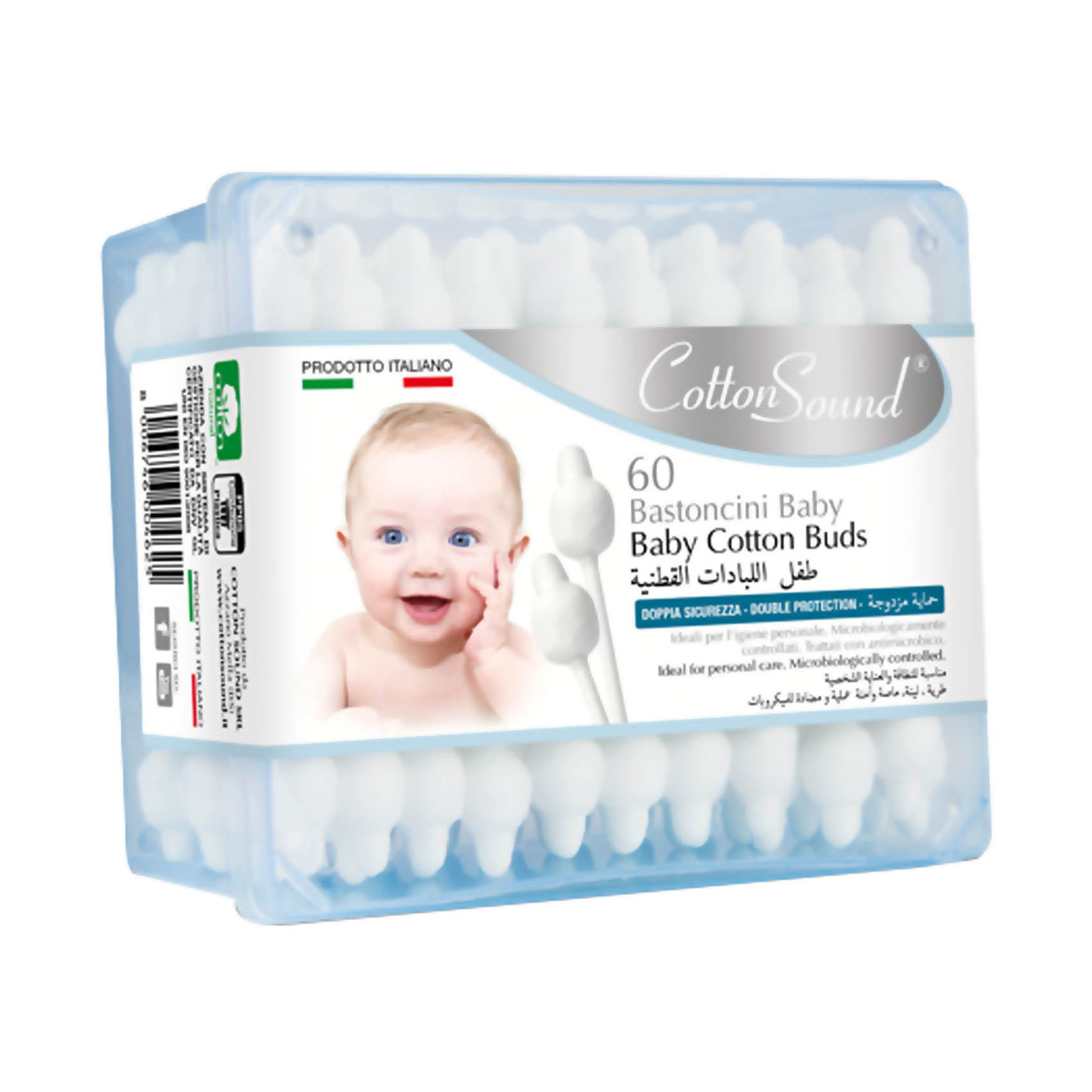 Cotton Sound Baby Swabs White 60 PCS