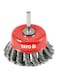 Twisted Wire Cup Brush Silver/Red 75millimeter
