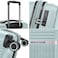 Cabinpro Hard Case Medium Checked Luggage Trolley For Unisex Polypropylene Lightweight 4 Double Wheeled Suitcase With Built In TSA Type Lock Travel Bag CP002 Mint