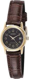 Casio - Women's Quartz Watch, Analog-Digital Display And Leather Strap Ltp-V002Gl-1Budf, Brown Band