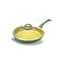 Olivilla Organic Aluminum Frying Pan With Pyrex Lid - 20 cm - Green