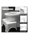 Generic Polypropylene Toilet Stool White 28X44.5X21Centimeter