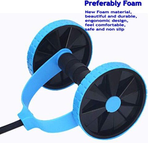 Sky Land Unisex Child Multi-Function Adjustable Abdominal Wheel - Blue, L 43.5 X W 15 X H 19 Cm