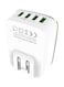 4-Port USB Fast Wall Charger White