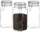 Aiwanto 3Pcs Glass Storage Containers Storage Jars Glass Storage box Airtight Storage Containers (500ML/1000ML/2200ML)