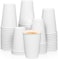 Markq [50 Cups] 16 oz. White Paper Cups - Available in 4oz, 7oz, 8oz, 12oz- Disposable Hot Drinks, Latte, Cappuccino, Coffee Cups