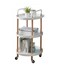 3 Tier Rolling Storage Rack Shelf for Living Room Bedroom Office White