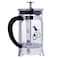 Biggdesign French Press Coffee and Tea Maker Borosilicate Glass Coffee Press Stainless Steel Filter Durable and Heat Resistant Silver (600 ml 20 oz)