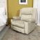 In House Velvet Rocking Cinematic Recliner Chair With Cups Holder - Light Beige - Lazy Troy