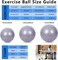 ULTIMAX Yoga Ball, Exercise Ball for Fitness-75CM(grey)