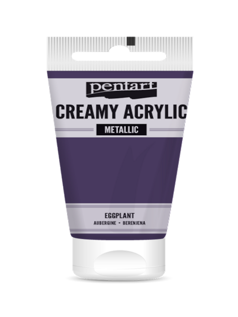 CREAMY ACRYLIC METALLIC EGGPLANT