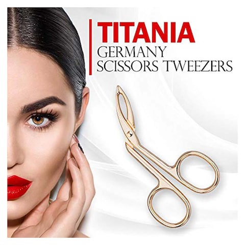 Titania Scissors Tweezers - Gold