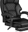 Karnak Executive Office Gaming Chair Pu Leather 360&deg; Swivel, Diamond Pattern Stitching High Back With Tilt Lock Mechanism, Soft Foam &amp; Well Padded Backrest With Lumbar Support Color (Black)