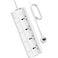 4 Way 3M Power Extension Cord 4 Universal Outlets Electrical Strip UK Plug 3 Meters Cable 250V 2500W Surge Protector