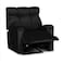In House Velvet Rocking Recliner Chair - Black - AB011