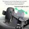 Yesido C262 Car Phone Mount Holder with Adjustable Silicone Lined Claw, Twill PU Leather Backing, Suction Cup Base - Black