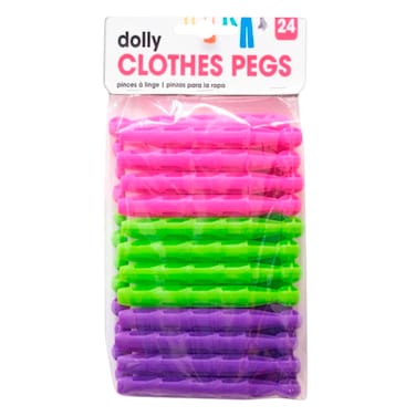 Uncle Bills Dolly Pegs Plastic 24Pack