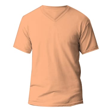 V-Neck Solid T-Shirt  Extra Large Tan