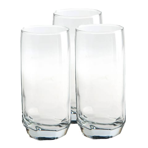 LAV Diamond Soft Drink Glass Set 385ml 3 Pieces Set