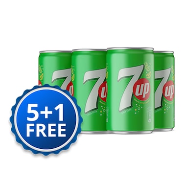 7UP CANS 185ML 5+1 FREE