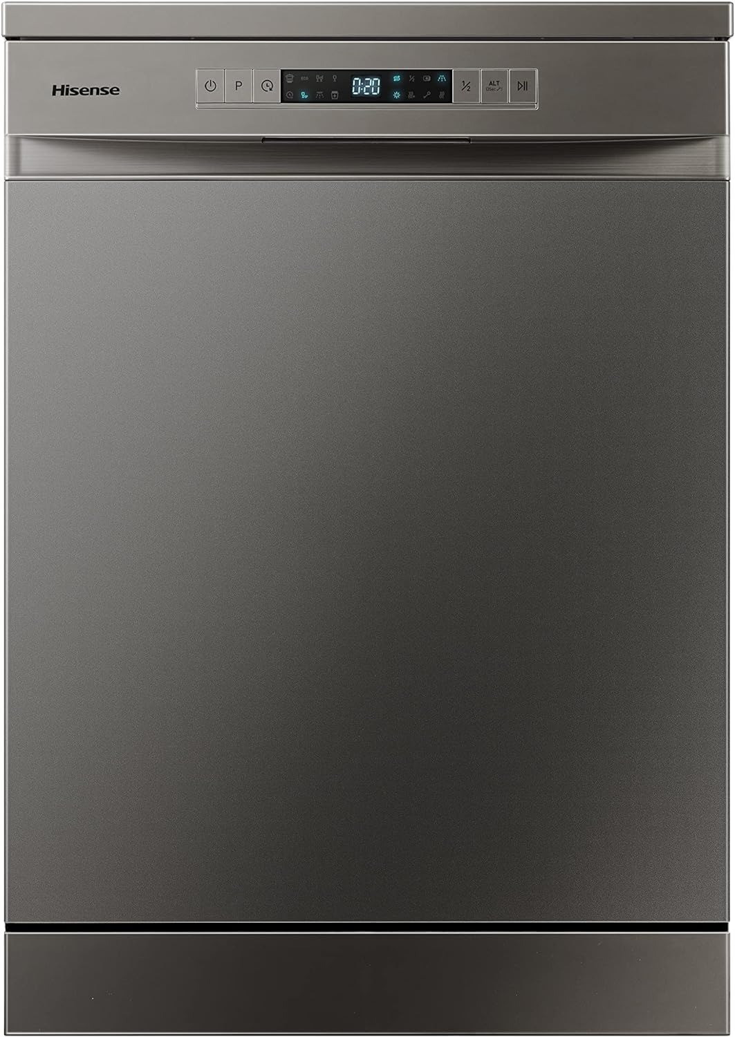 Hisense Dishwasher Free Standing 15 Place Setting With 6 Programs Grey HS 623E90G