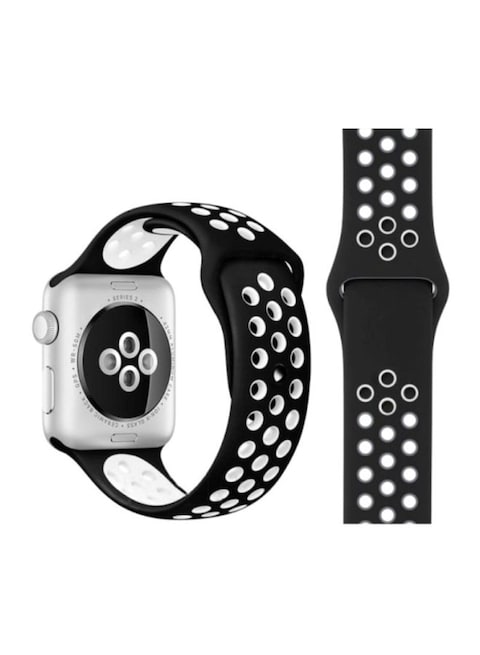 Biki Replacement Band For Apple Watch 38/40Mm Black/White