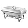 Double Compartment Chafing Dish Silver 12L