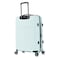 Cabinpro Hard Case Medium Checked Luggage Trolley For Unisex Polypropylene Lightweight 4 Double Wheeled Suitcase With Built In TSA Type Lock Travel Bag CP002 Mint