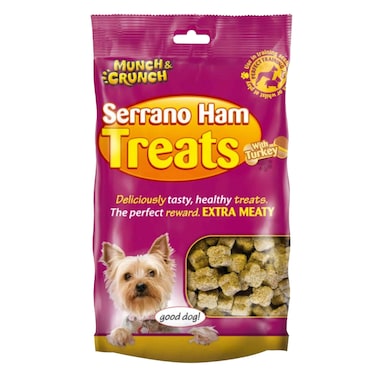 Munch &amp; Crunch Serrano Ham Treats With Turkey Dog Treat 200g