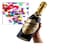 Champagne shaped party confetti popper party popper for celebration - 1 pcs-Multi color