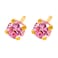 Caflon Fashion Sense Gold Plated, Pink Cubic Zirconia Earring - 4 mm