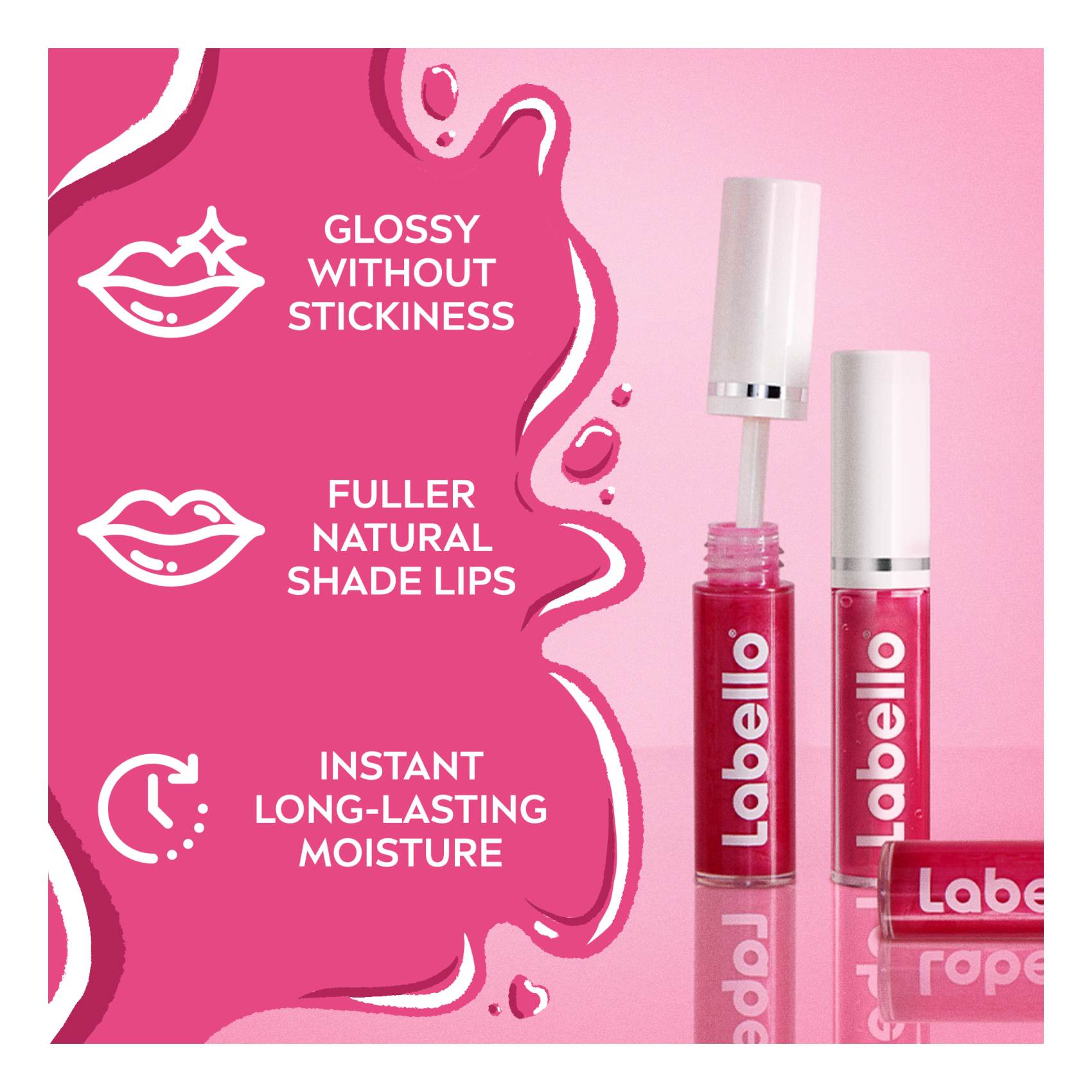 Labello Lip Oil Moisturising Lip Care Glossy Finish Pink Rock 5.5 ml