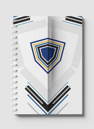 لوحة  دفتر سلك ٦٠ ورقة بغلاف من الورق المقوى بتصميم درع ملون، لتسجيل الملاحظات وتدوين التذكيرات للعمل أو الجامعة أو المدرسة