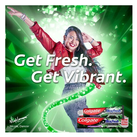 Colgate Max Fresh Bamboo Charcoal Anti-Cavity Toothpaste Black 75ml Pack of 4