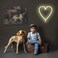 Neon Warm White Heart-Shaped LED Light 38x29.5cm
