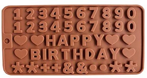 Number and Happy Birthday Letter Shape high quality Silicone Fondant Cake and Non-stick Ice Cube Tray Mold