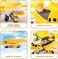 Cargo Aircraft Aeroplane Car Toy with cars more Play Set Kids- Cargo plane toy Transport plane toy - Airplane toy with Cargo carrier airplane toy Diecast cargo plane toy flying toy(Yellow)