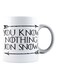Spoil Your Wall You Know Nothing Jon Snow, Game Of Thrones Coffee Mug White/Black 11Ounce