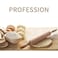 ECVV Wood Rolling Pin for Baking -15 Inch Professional Dough Roller with Handle, Essential Wooden Tool for Making Cookie   Pasta   Fondant   Pizza   Pastry   Tortilla   Pie   Bread   ect.