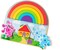 Melissa &amp; Doug Blue&#39;s Clues You! Wooden Rainbow Stacking Puzzle