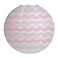 Two Tone Chevron Lanterns Classic Pink 12in